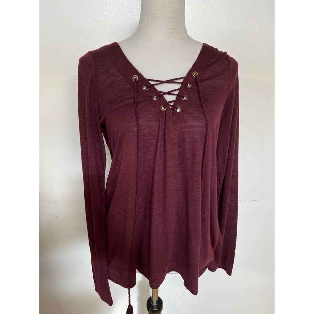 coco + jamieson maroon blouse